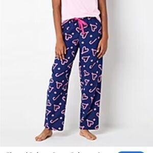 Sleep Chic candy cane heart pajama pants size 2X blue NWT Christmas PJ Pants